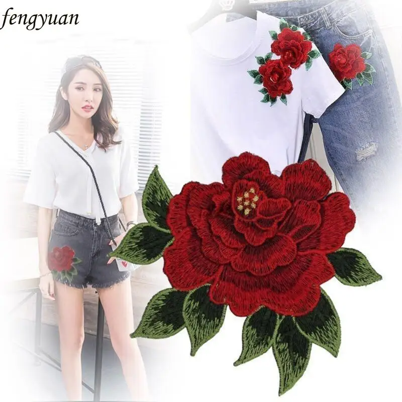

B2QE Oversized Flowers Sew Patches Trimmings Sequins Applique for Dress Curtain