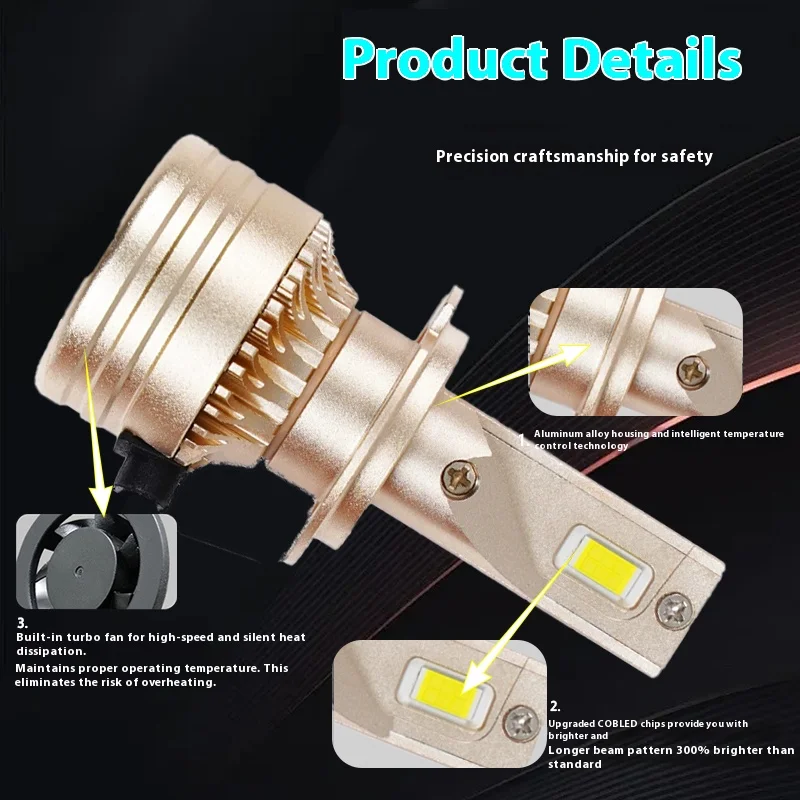 

ZTZPIE 6000K HB3 HB4 9005 9006 H1 H7 H4 H11 Bulb Canbus Led Lamp CSP 3570 High Power Car Led Headlight Fog Light 300W 30000LM
