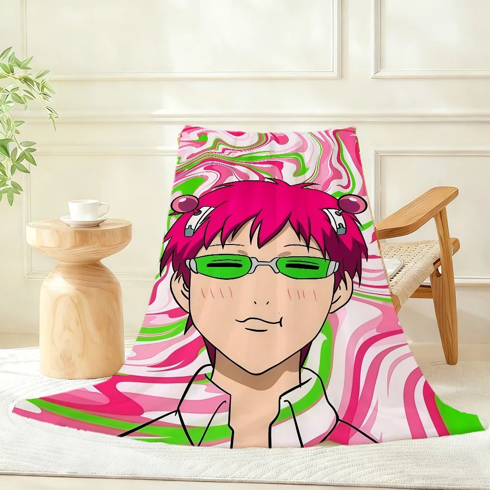 The D-Disastrous Life of S-Saiki K Blanket Throw Super Cosy Plush Living Room Sofa Couch Childish Birthday Gifts