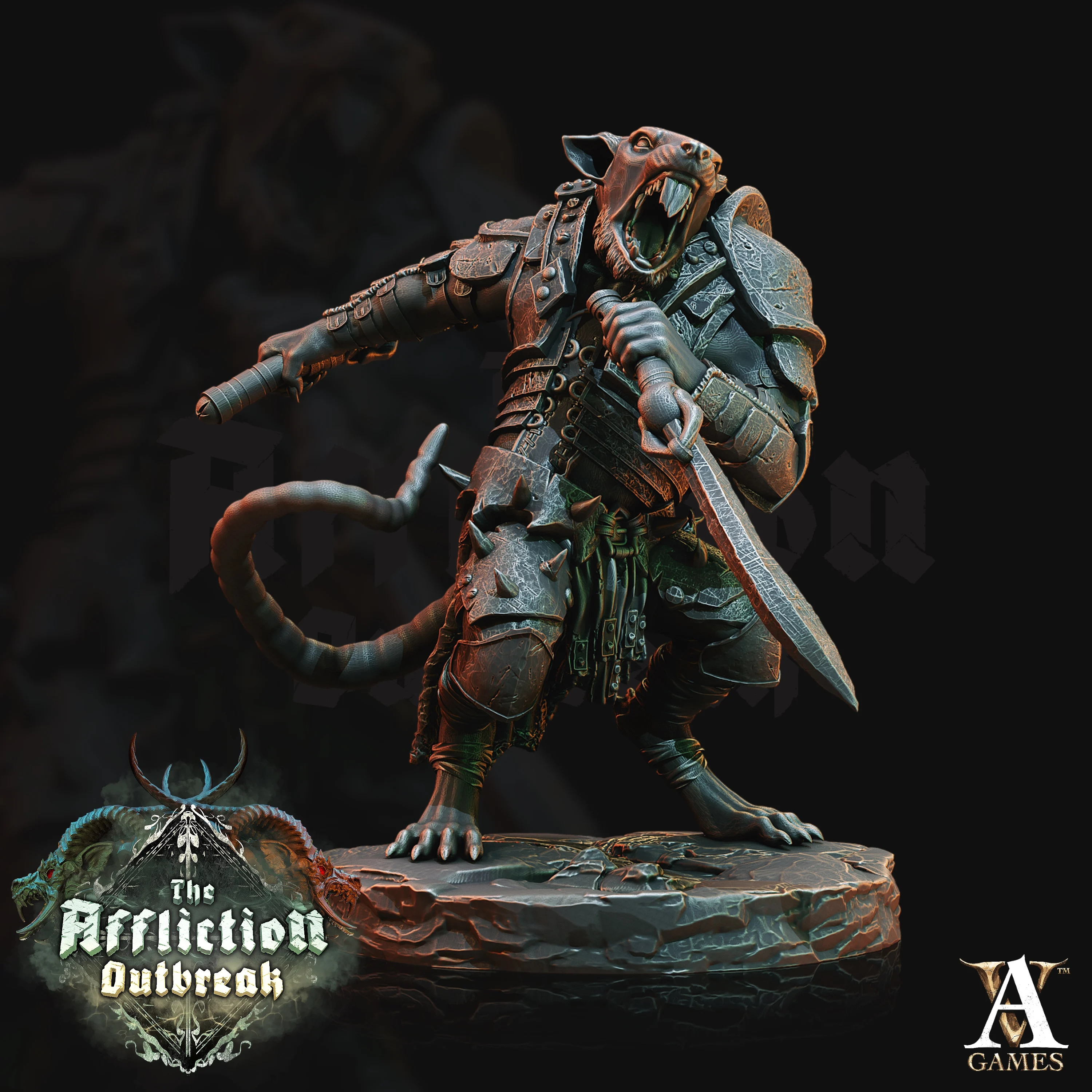 

Миниатюрные фигурки Dnd, 3d-печать [большой злодей] Mouse Rat Tide DND, настольная игра, миниатюрная фигурка