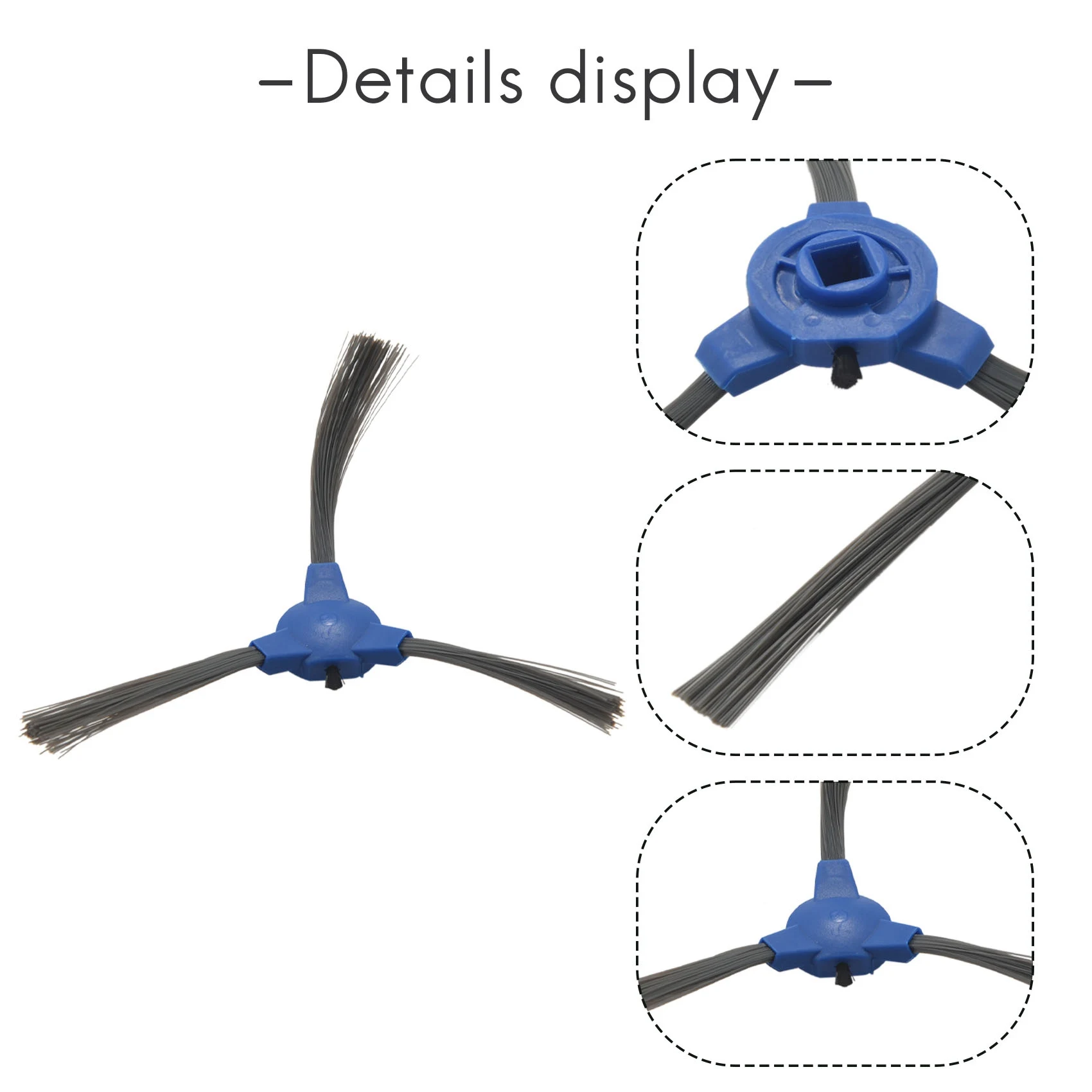 8Pcs Replacement Side Brushes for Coredy R300 R550(R500+) R650 R700 R3500, GOOVI 1600PA, Bagotte BG600, IMartine 1600PA