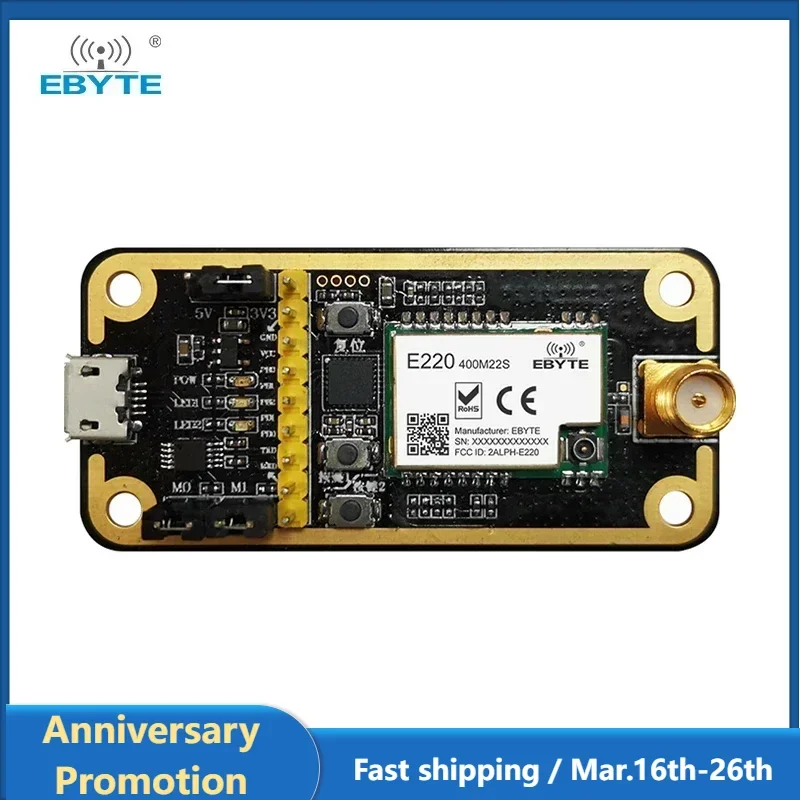 Test Board E220-400MBL-01 E220-400M22S Development Evaluation Kit USB Interface to TTL Main Control MCU STM8L151G4 Easy Use