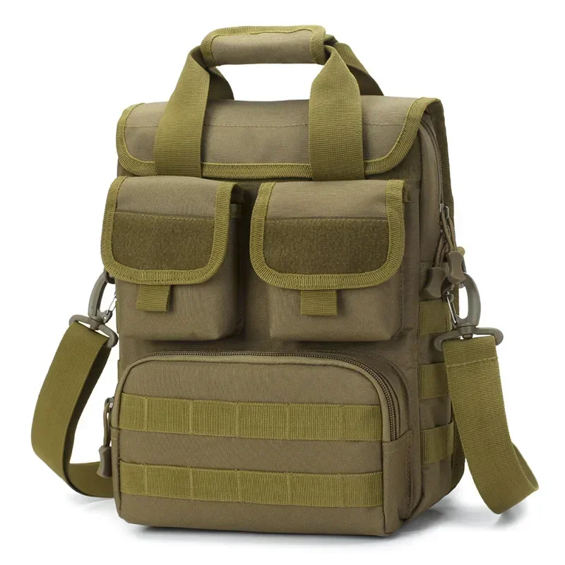 Bolsa Mensageiro Camuflagem Masculina, Bolsa Tática, Mochila Impermeável, Sacos de Ombro, Sacos de Ferramenta Masculina, Escola, Exterior, A4, Novo, 2024