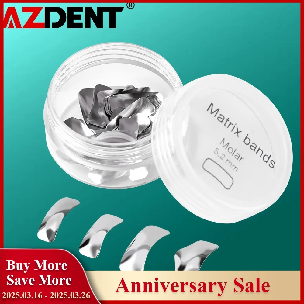 AZDENT Dental Sectional Matrix Contoured System Metal Dentistry Resin Clamping Seperating Ring Autoclavable