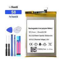 Fast Charging Mobile Phone Battery 5500mAh For Vkworld S8 MTK6750T S8 For
