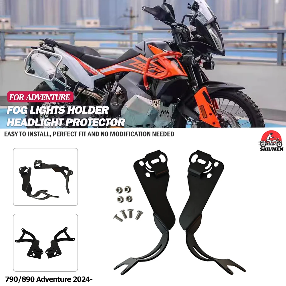 

Motorcycle Spotlight Bracket For 890 790 Adventure 2024- 790Adv 2024- Accessories Fog Light Holder Additional Lights Moun