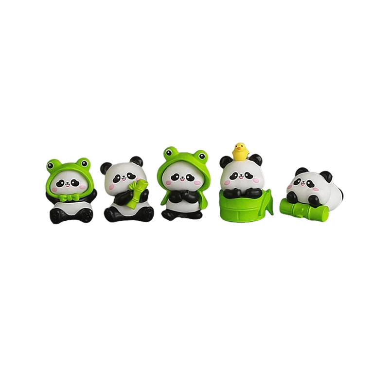 Cute little pandas, used for soothing emotions, as car decorations on the navigation console, and as table ornaments
