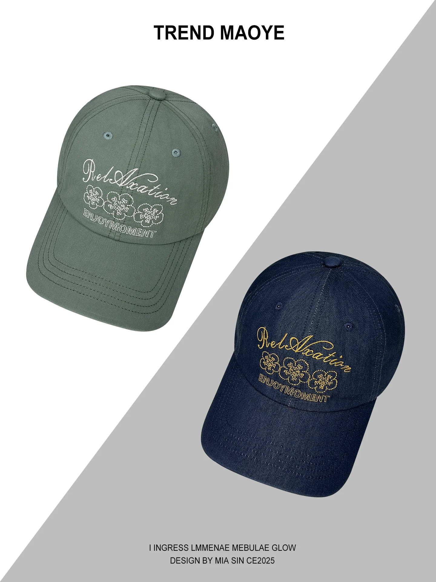 

Embroidery letter soft top quality deepens big head circumference outdoor street cap tide