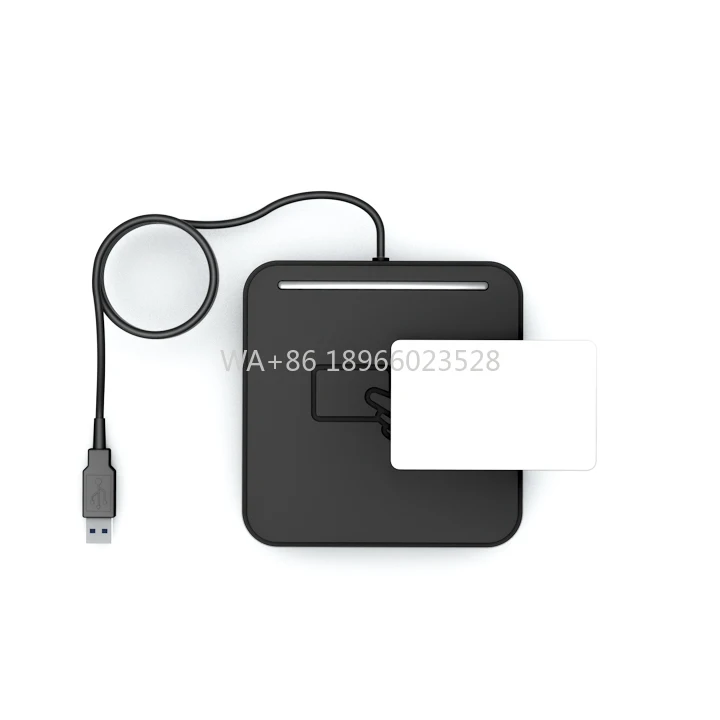 

Настольный считыватель UHF RFID дальнего действия, 860-960 МГц, считыватель частотных карт с интерфейсом связи NFC USB, пластиковый материал