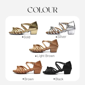 DKZSYIM Moderne Ballsaal Sapats für Frauen Mädchen, lateinische Tanzschuhe, niedrige Absatz 12 Hauptverkaufssprung tanzen - №11