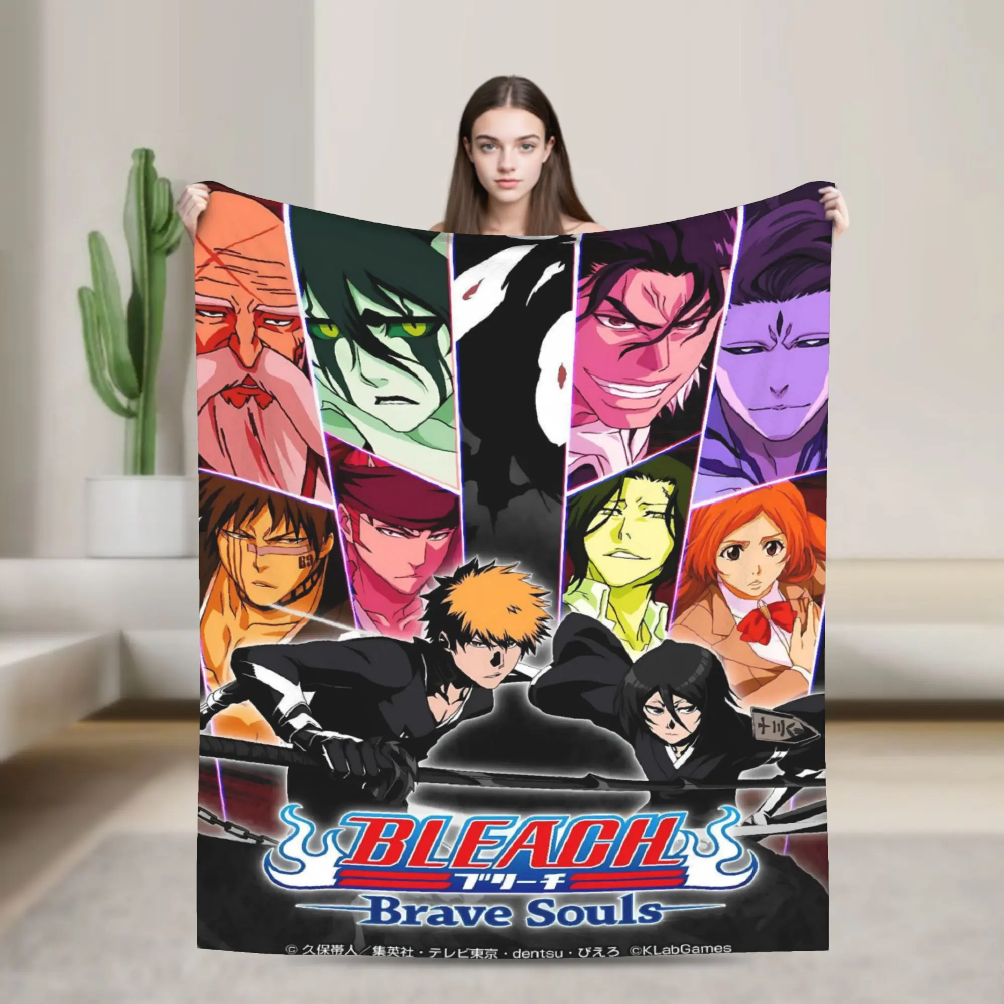 Character Group Shot Blanket Quality Super Soft Bleached Bedding Throws Winter Travel Office Outdoor Pattern Bedspread