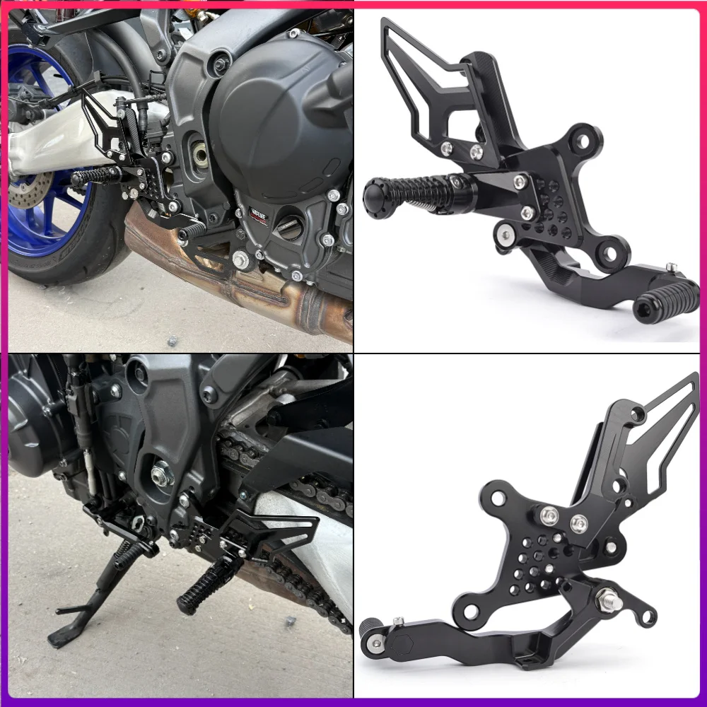 MT-09 Adjustable Footpegs Motorcycle For YAMAHA MT09 2026 2025 2024 Adjustable Rearset Footrest Foot Rest Adjustable Rear Set