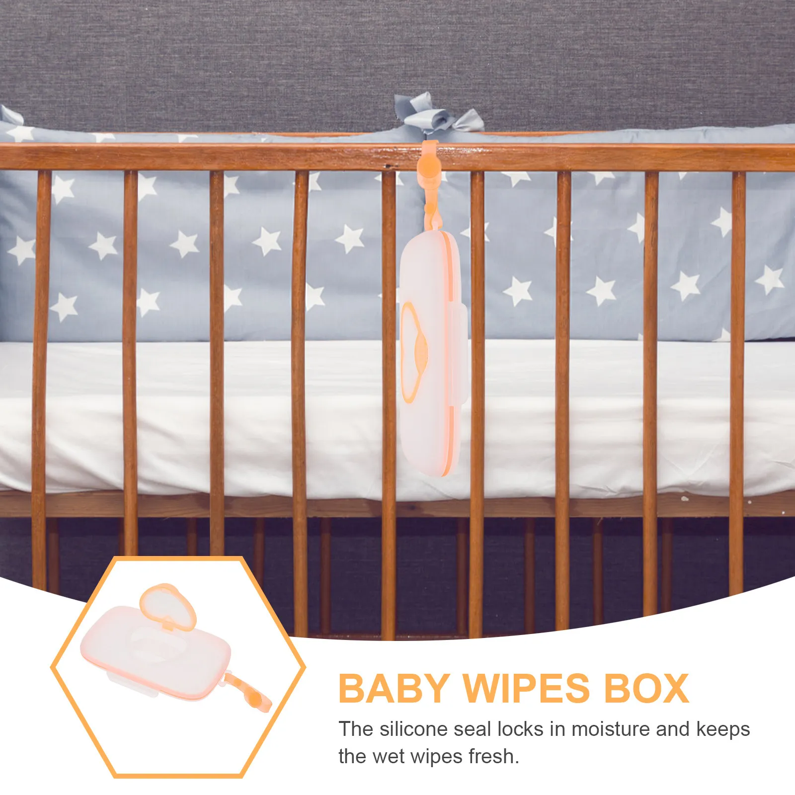 1Pcs Slim Wet Tissue Box Portable Outdoor Baby Wipes Case Reusable PP Material Hanging Wipes Holder for Diaper Bag Shopping Bag view 3