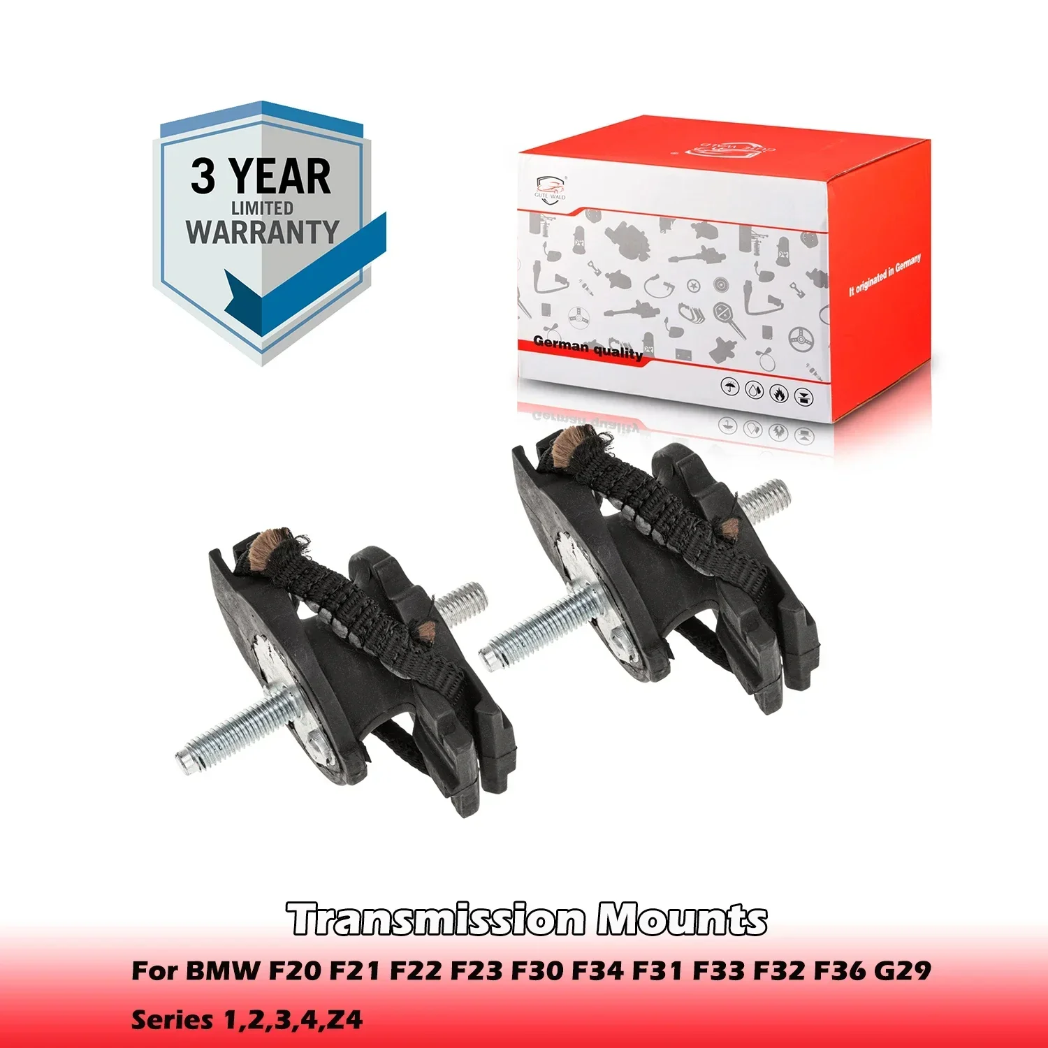 Pair of Gearbox Transmission Mount 22316796617 For BMW F20 F21 F22 F23 F30 F34 F31 F33 F32 F36 G29 Series 1,2,3,4,Z4