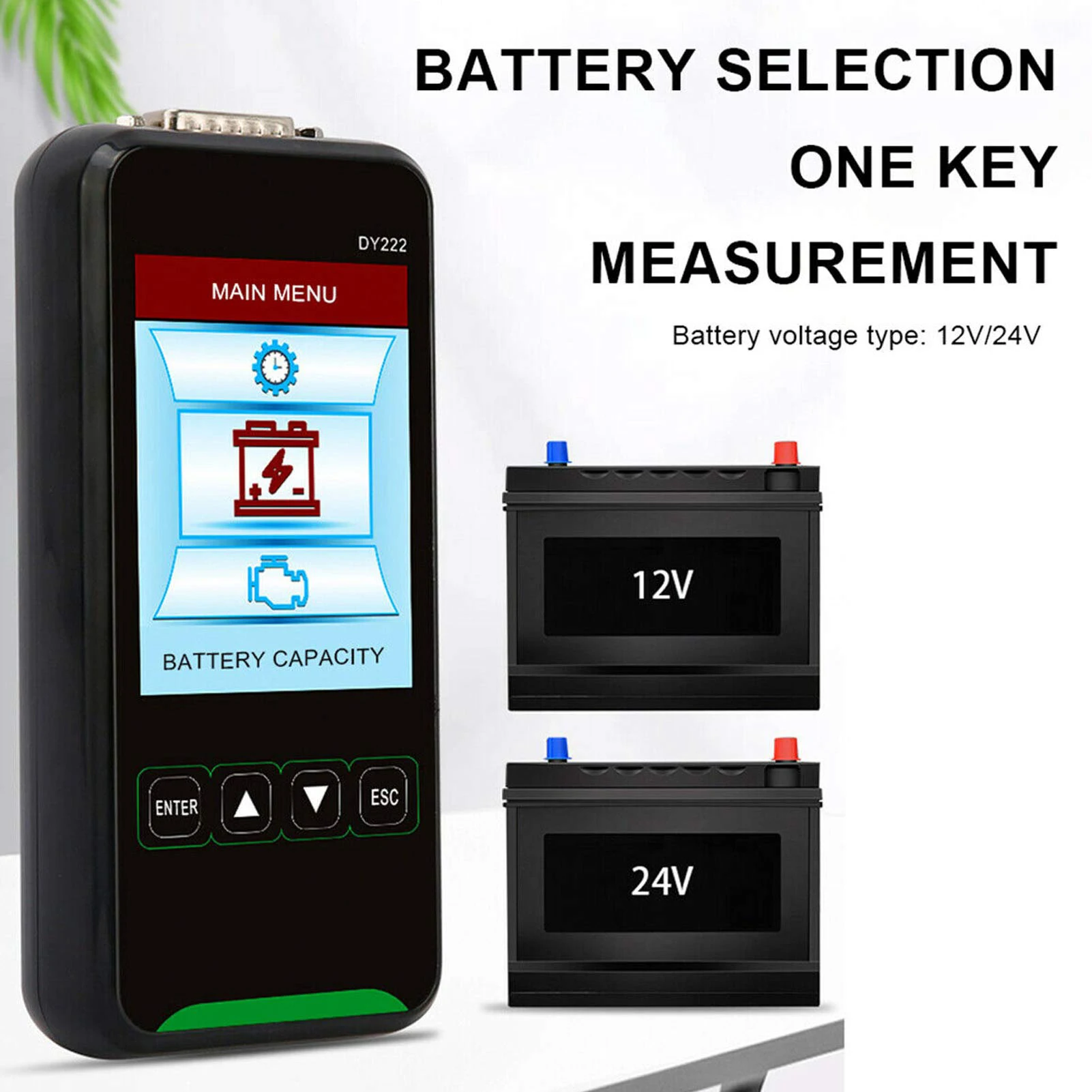 DY222 12V 24V For battery Testing Tool with LCD Screen for Starter For battery For Capacity Cranking and System Check