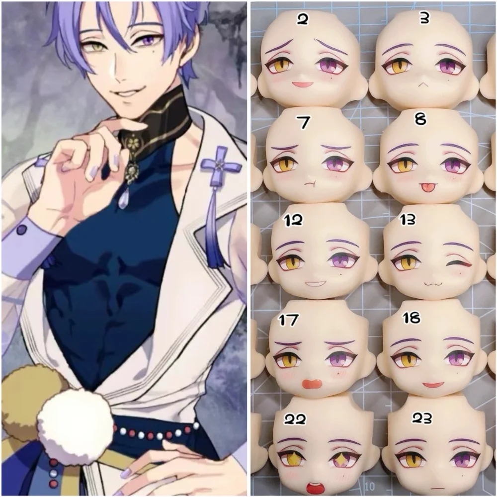 

Kuya Faceplate Ob11 Nu Carnival GSC Clay Man YMY 1/12 Doll Face Handmade Water Sticker Anime Game Toys Accessories