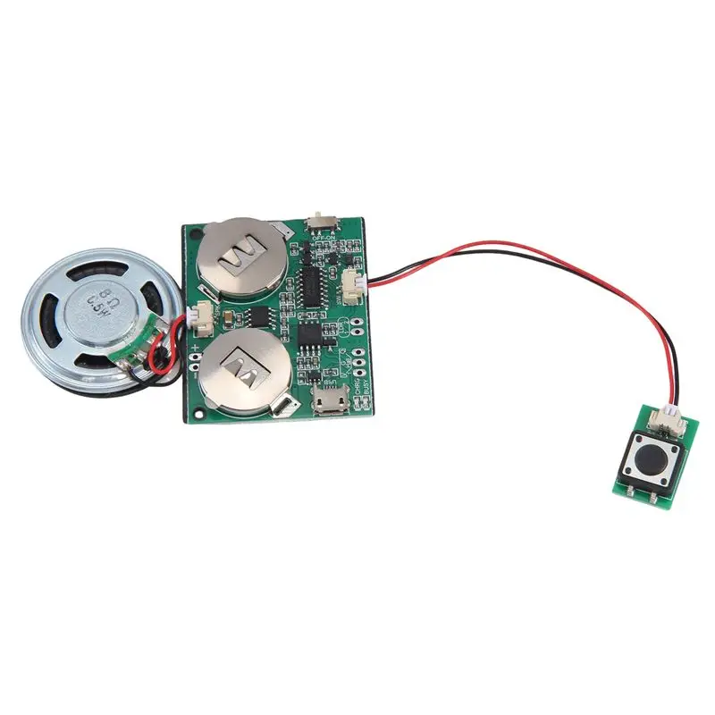 

B27B Recordable Sound Module Button Control Sound Chip 8M MP3 WAV Music Voice Player Programmable Board With Speaker For DIY Dur
