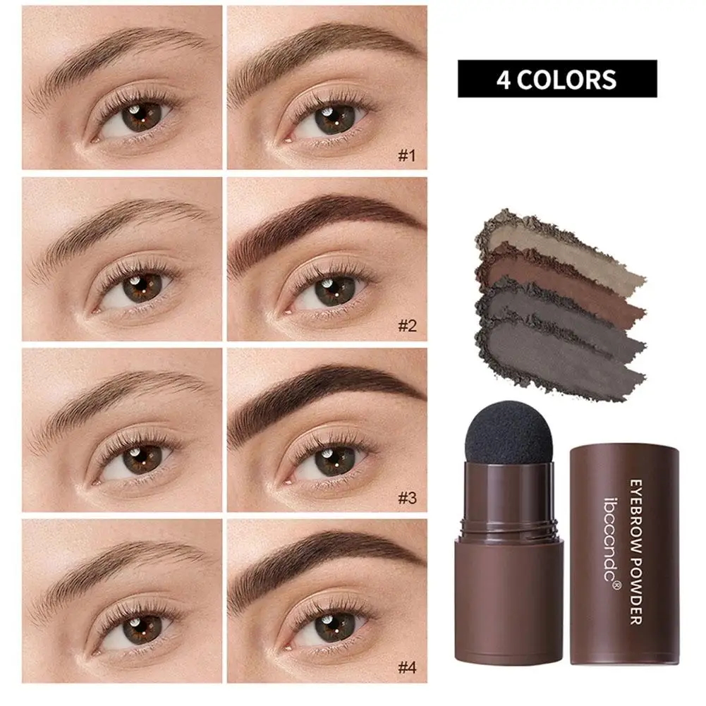 Eyebrow Stamp Waterproof Long Lasting Natural Eyebrow Powder Stamp Shaping Kit Eye Brows Stencil Face Shadow Makeup