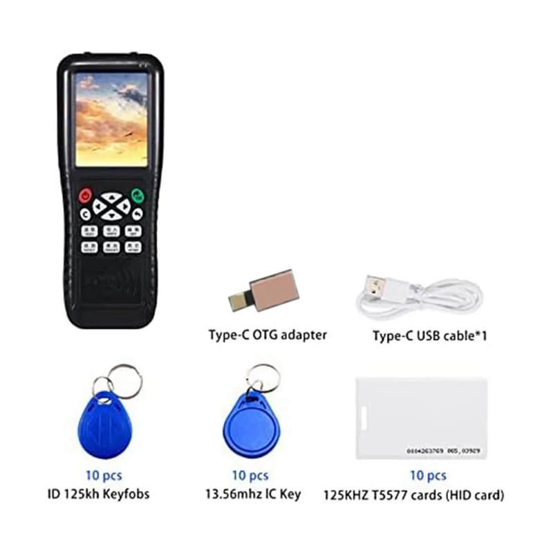 1 Set Black Rfid Duplicator Copier Writer Smart Card Key Machine RFID NFC Copier IC ID Reader Writer Decode Function