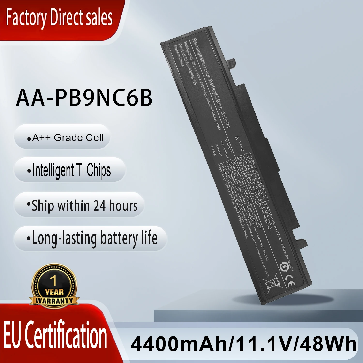 11.1V Laptop Battery AA-PB9NC6B AA-PB9NS6W For Samsung NP300E5A NP305V5A NP300V5A NP355V5C R530 R540 Q430 RC512 RV510 RV511 RV51