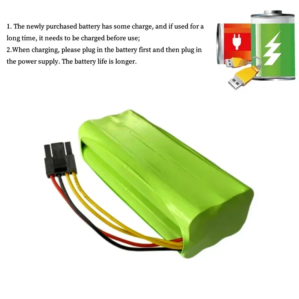 

AA Rechargeable Battery Ni-MH 14.4V 2500mAh for Ecovacs Deebot Deepoo X600 ZN605 ZN606 ZN609 Vacuum Cleaner Robot