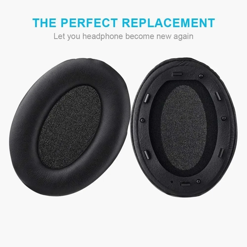 WH1000XM3 Replacement Earpads, Compatitable with Sony WH-1000XM3 Noise Cancelling Headphone Soft Leather Memory Foam Black