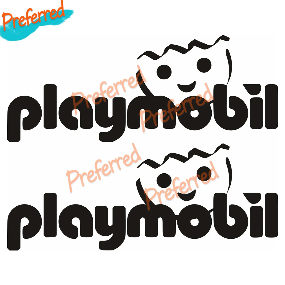 

2 X Sticker Vinilo Playmobil Retro Pegatina Vinyl Aufkleber Game Custom Decal Customizable in Any Size No Background