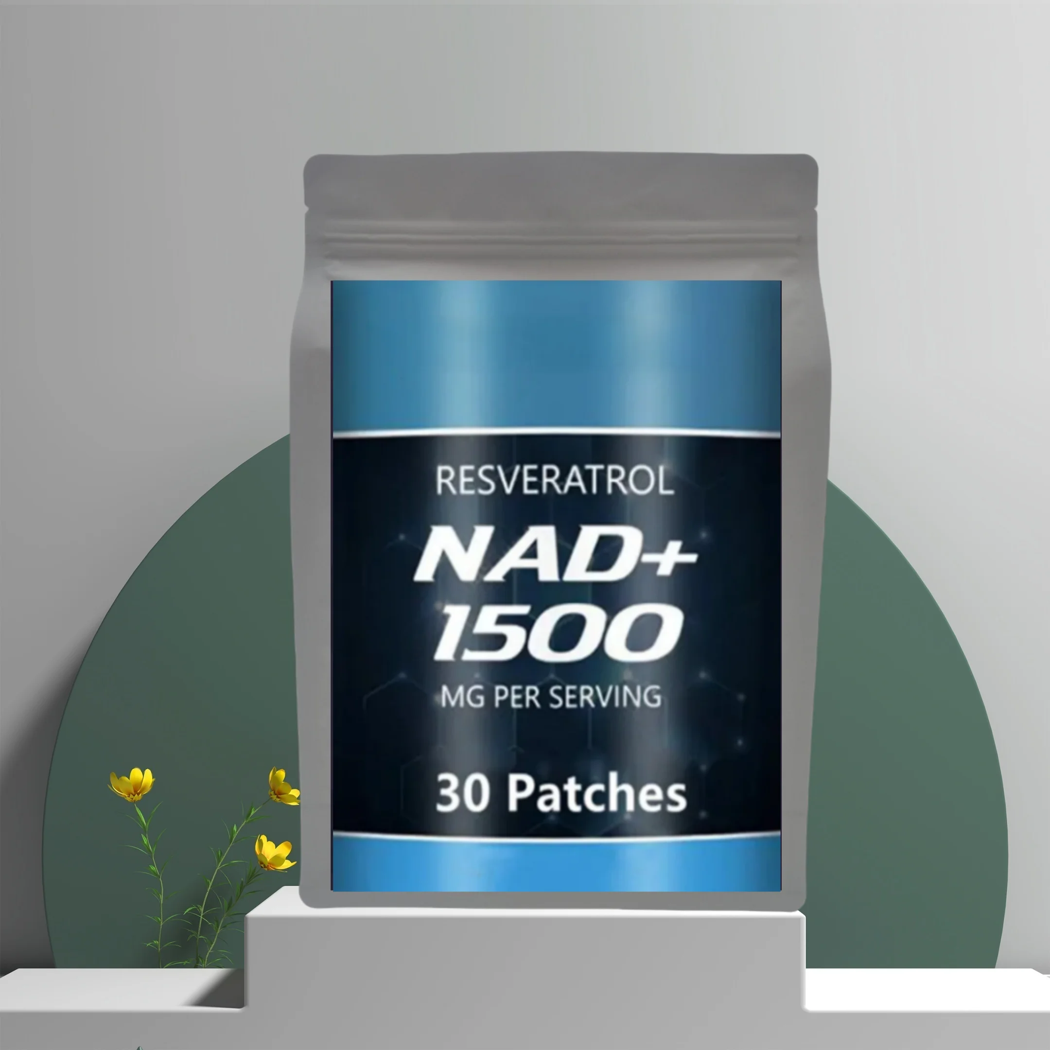 NAD+ Patches with Resveratrol - Natural Energy Booster, Cell Health Support, Anti-Aging & Immunity Enhancement - 120 Patches