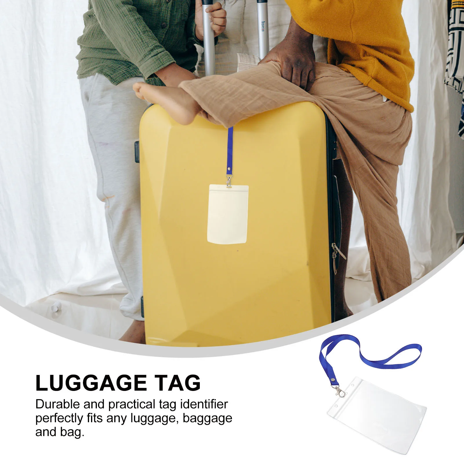 

8Pcs Tag Id Holders Travel Luggage Suitcase Baggage Identifier Straps Lightweight Easy Carry Storage