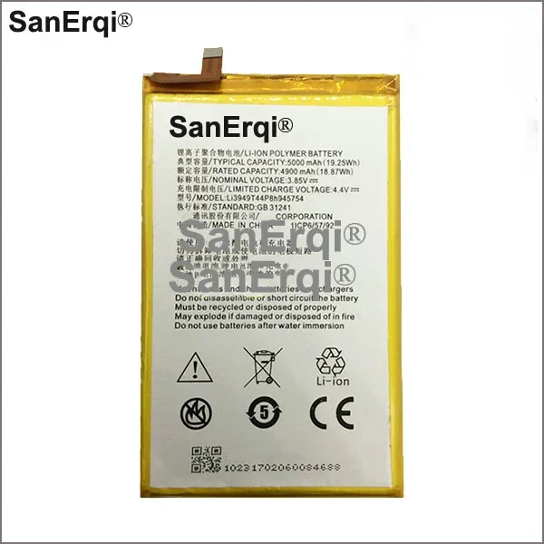 

5000 мАч Li3949T44P8h 945754 Аккумулятор для ZTE Blade A2 Plus BV0730 A2Plus/ZTE Blade A610 Plus Аккумулятор
