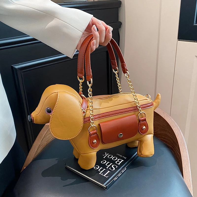 Borsa a tracolla a forma di cane da donna in pelle PU di alta qualità Borsa a tracolla da donna alla moda per borsa a tracolla femminile casual da donna