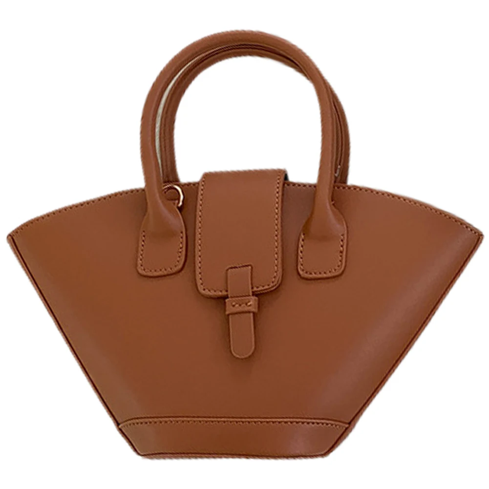 Borsa a tracolla di design di lusso borsa a tracolla alla moda di grande capacità borsa a secchiello a forma di ventaglio trapezoidale per donna