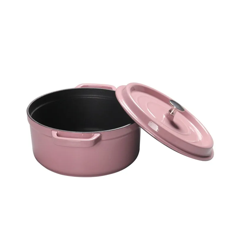 

Cast iron enamel pot Enamel saucepan Thickened uncoated Household old-fashioned cast iron Soup Non-stick pot