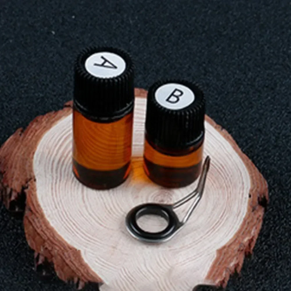 

2 Pcs Fishing Rod Epoxy Resin AB Glue DIY Repair Guide Ring Card Seat Tie Ring Special Glue Rod Building Component Repair Tools