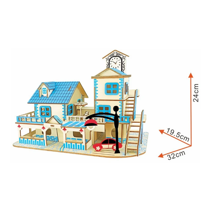 3d Diy Model Speelgoed Houten Puzzel Liefde Egeïsche Gebouw Houten Kit Puzzelspel Gemonteerd Bouwsteen Speelgoed Kinderen Gift Volwassen p41