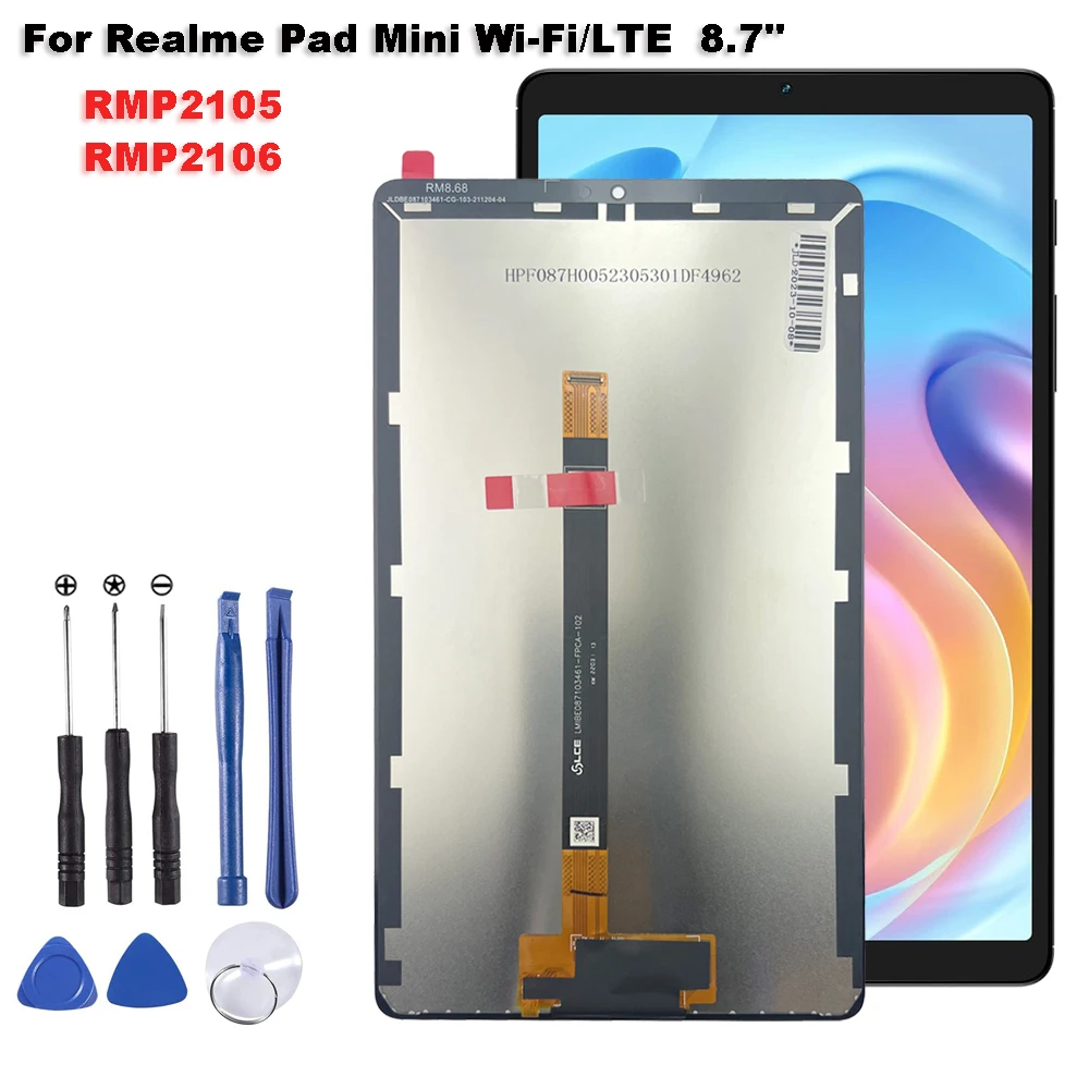 

AAA+ LCD 8.7" For Realme Pad Mini RMP2105 RMP2106 Touch Screen Digitizer With Lcd Display