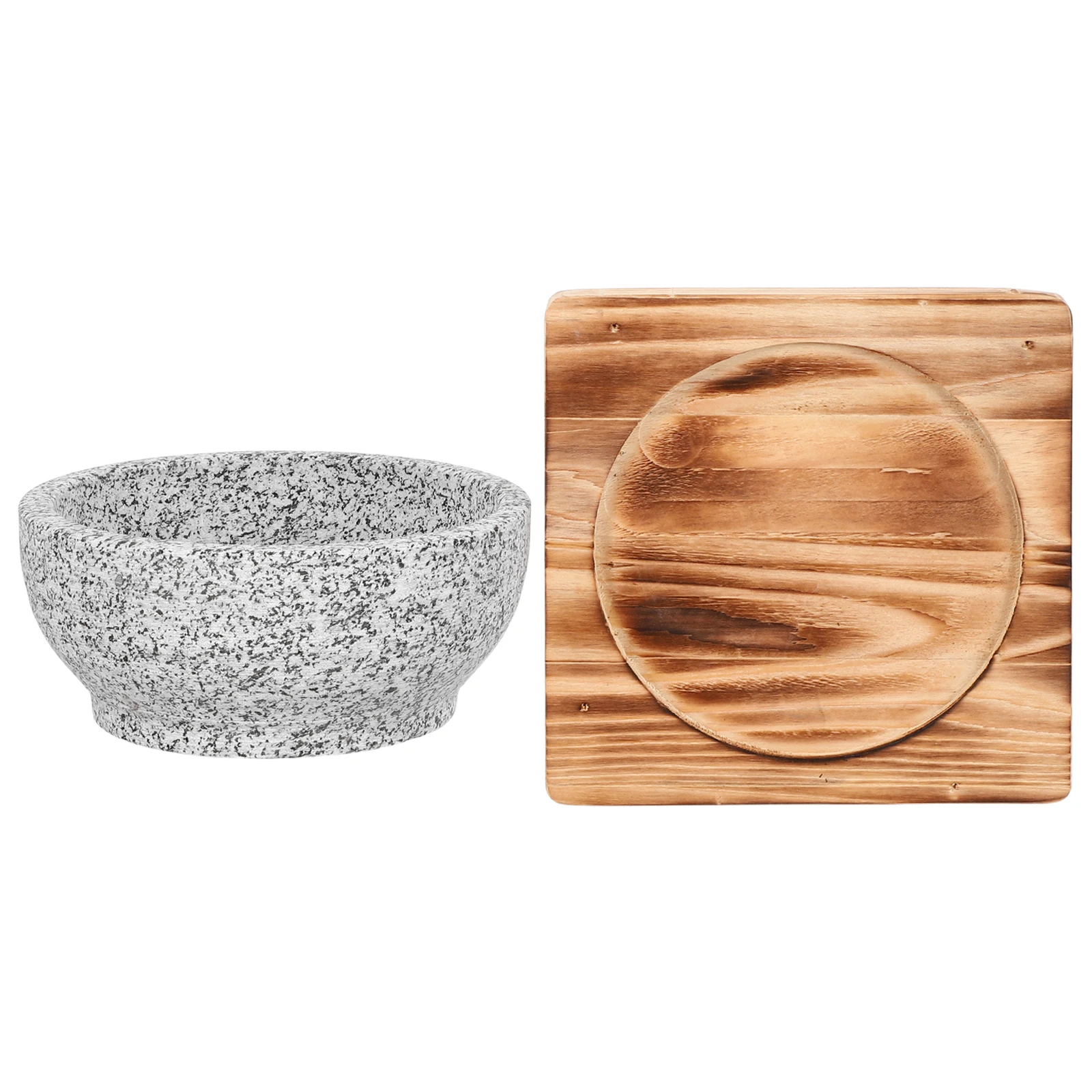 

Natural Stone Korean Bowl 16Cm with Lid for Bibimbap Rice Stew Soup Cooking Heat Retention Nonstick Surface Easy Clean Versatile