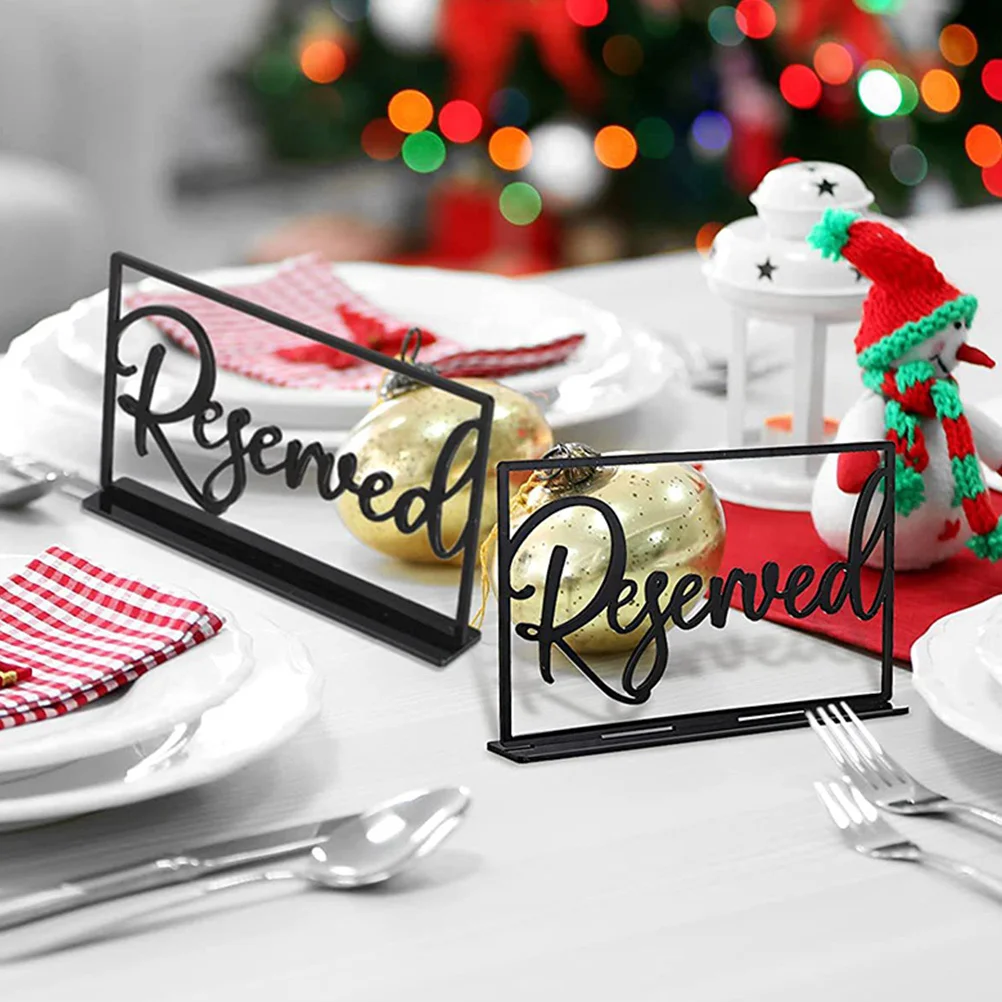 

6Pcs Reserved Table Signs Acrylic Wedding Decoration for Banquets Dinner Parties Reserved Seating Signs Wedding Decorations