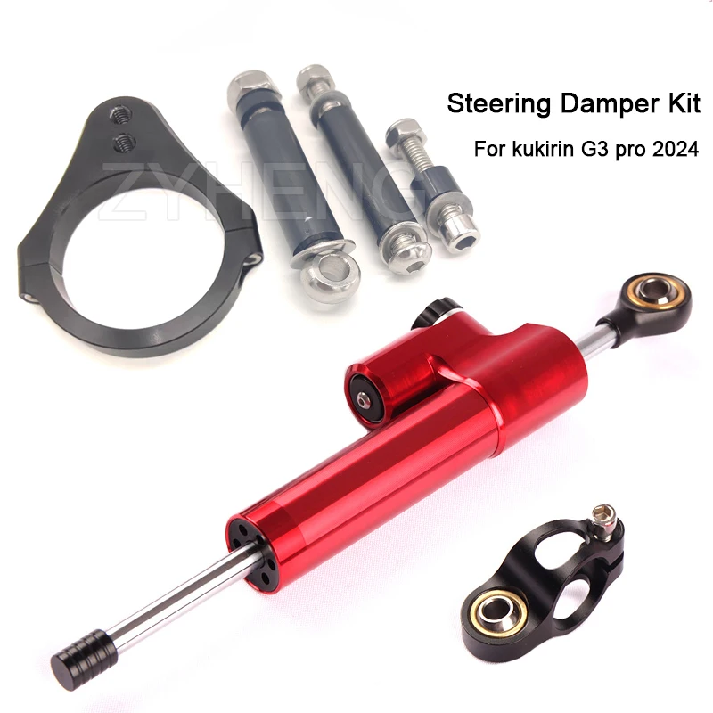 

Stabilizer Steering Damper Mounting For Ausom Gallop/ kukirin G3 pro 2024 Electric Scooter Aluminum and ABS Modification Bracket