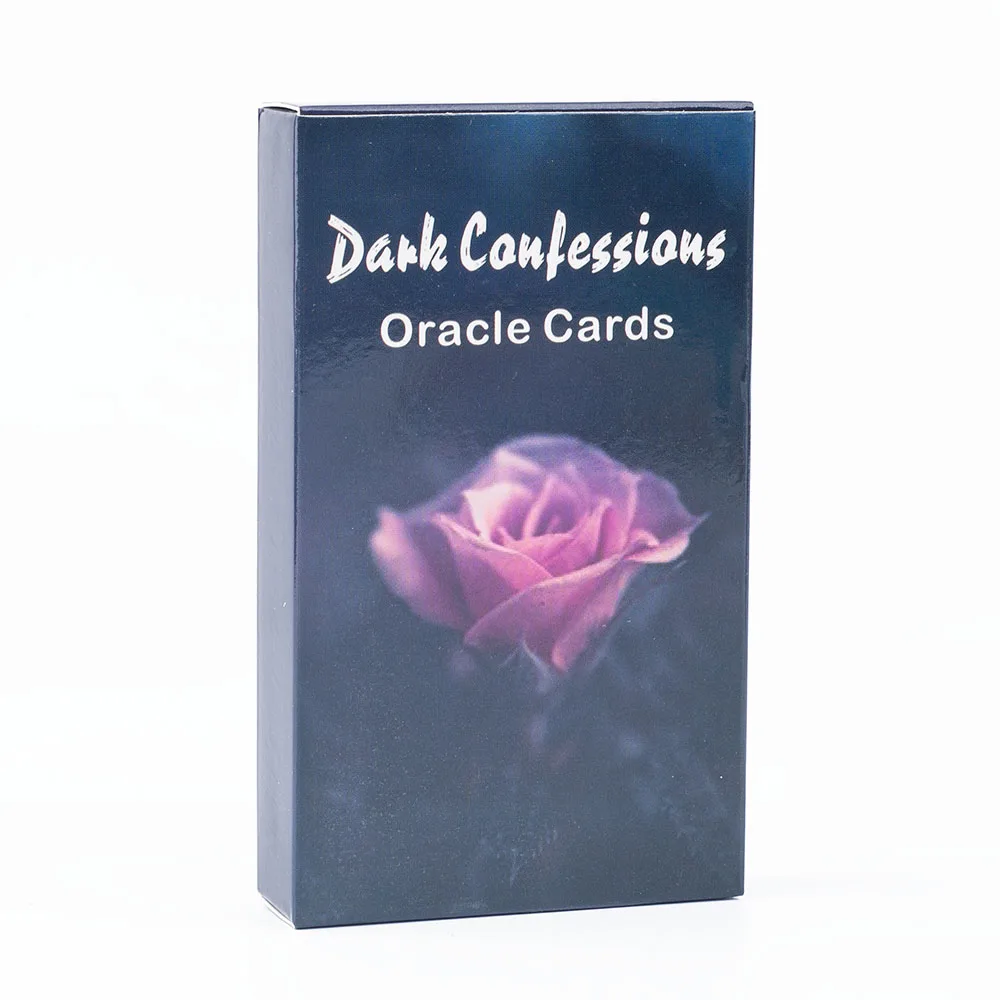 Dark Confession Oracle Cards Twin Flame Oracle Cards Love Keywords,Messages Deck, Dark Shadow 50Pcs Cards Board Playing Games