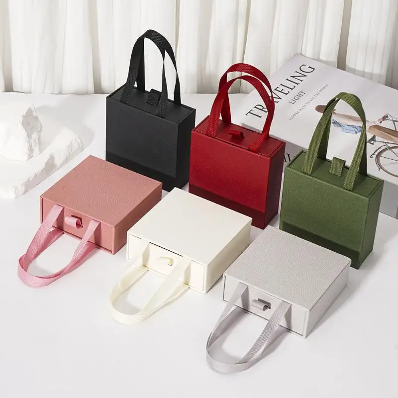 

Jewelry Drawer Organizer Box Ring Earring Bracelet Necklace Pendant Portabl Storage Paper Case Jewellery Packaging Display