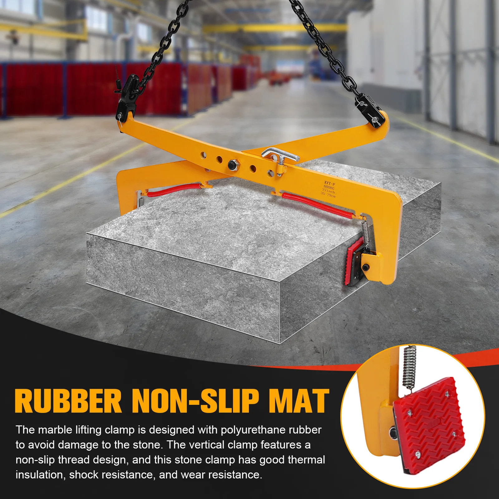 

Granite Slab Lifting Clamp Adjustable Jaw Width Scissor Clamps Curb Stone Lifter for Concrete Blocks Slate Sheets Curb Stones