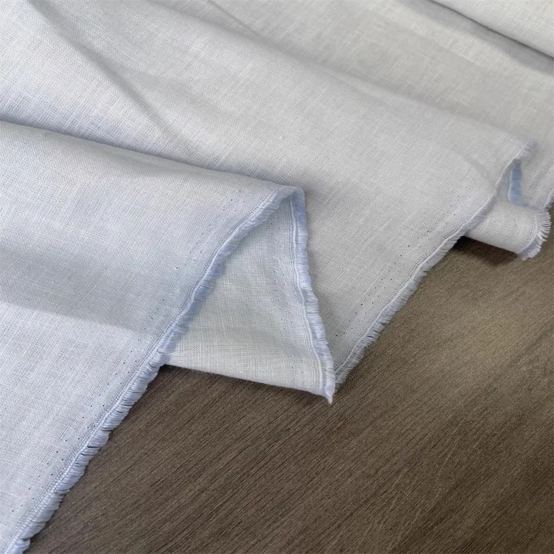 

1 Meter Ice Blue Premium Linen Fabric for Shirt Designer Fabrics Refreshing