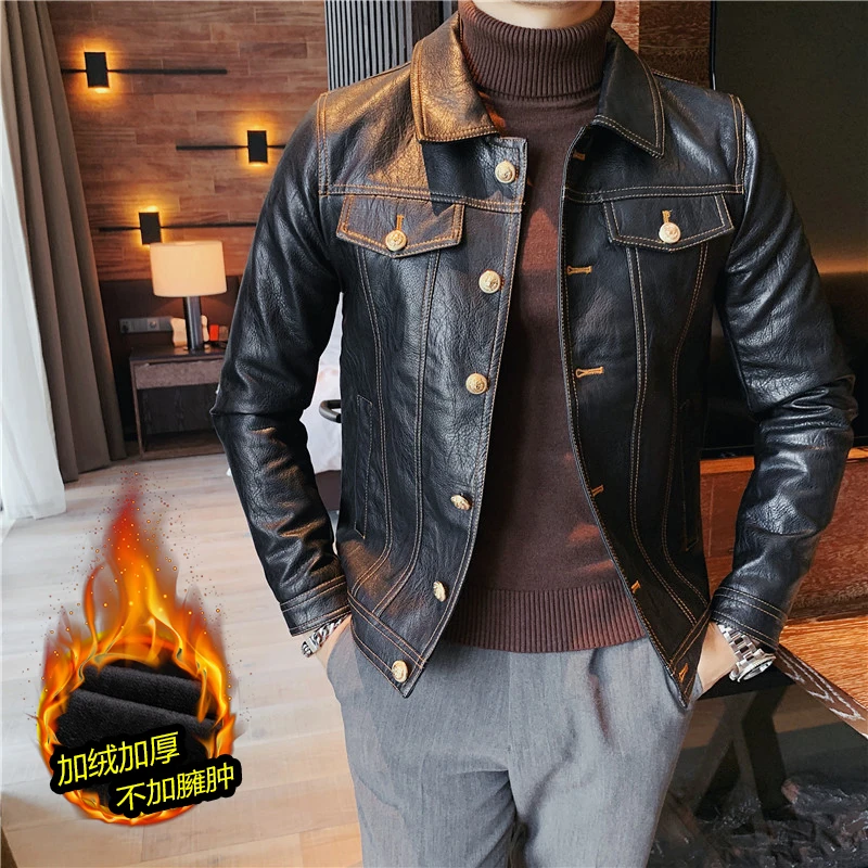 

Men Faux Leather Jacket Oblique Zipper Jackets Motorcycle Black Jaqueta De Couro Masculina Outwear Male PU Leather Coats Men 3XL