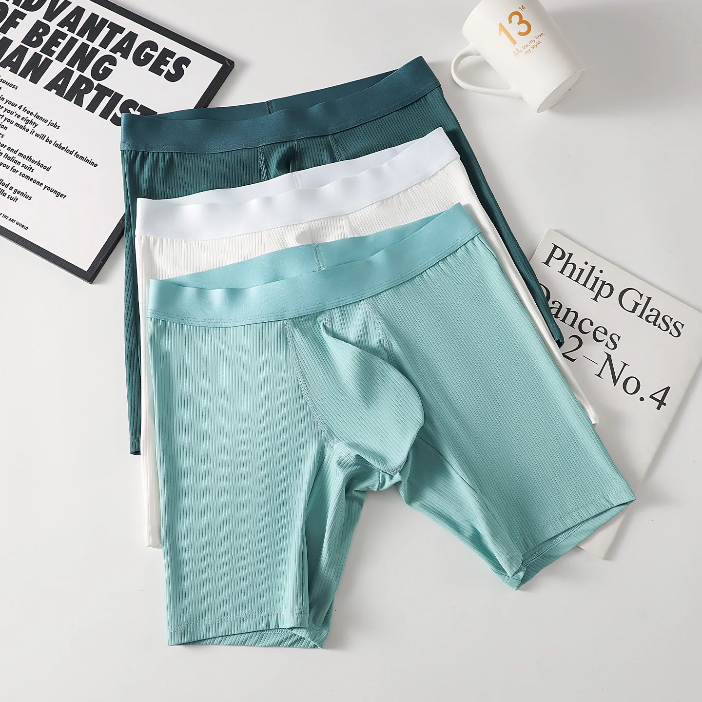 Celana Dalam Pria Celana Boxer Hombre Celana Dalam Nilon Lembut Pria Celana Dalam Pria Bersirkulasi U Kantung Cembung Celana Dalam Pria Cueca L-XXL