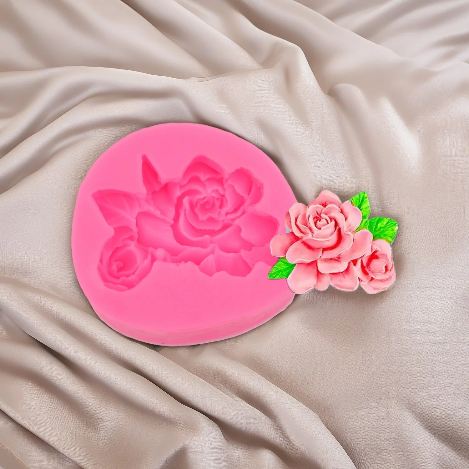Silicone Cherry blossom Molds Fondant Chocolate Sugarcraft Clay DIY Cakes Dessert Gummy Candy Baking Orchid Tool