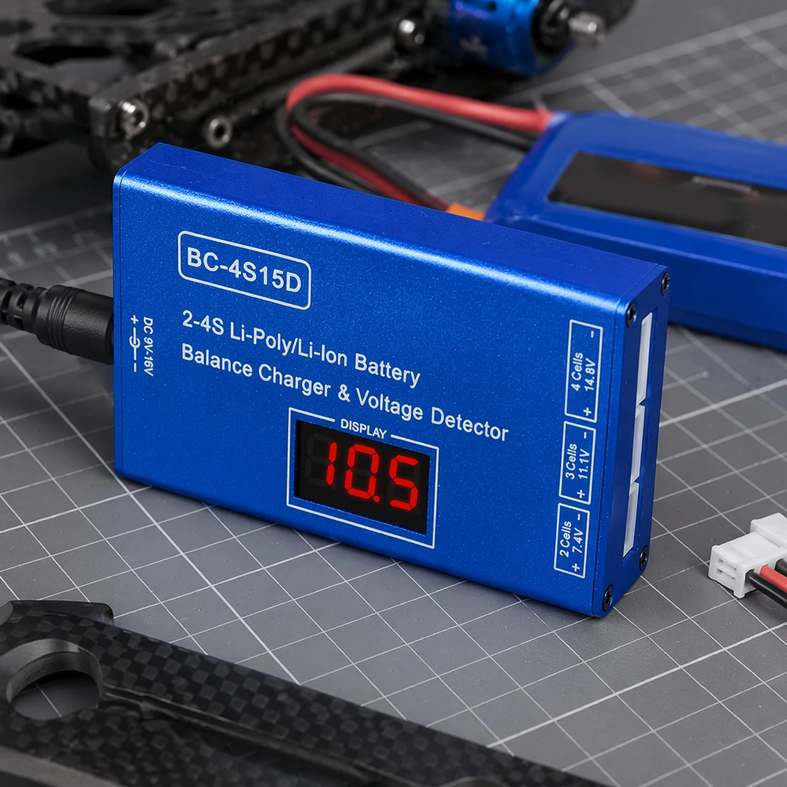BC-4S15D Lithium for LiPo RC Balance Charger Lightweight Airsoft Digital Charger for 2s-4s RC Quadcopter Frame Drone Kit - view 6