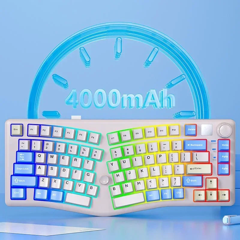 Imagem -03 - Teclado Mecânico sem Fio para Jogos Teclados Gamer Ergonômico Hot Swap Rgb Top Alicea75 Modo 2.4g Leobot-a75