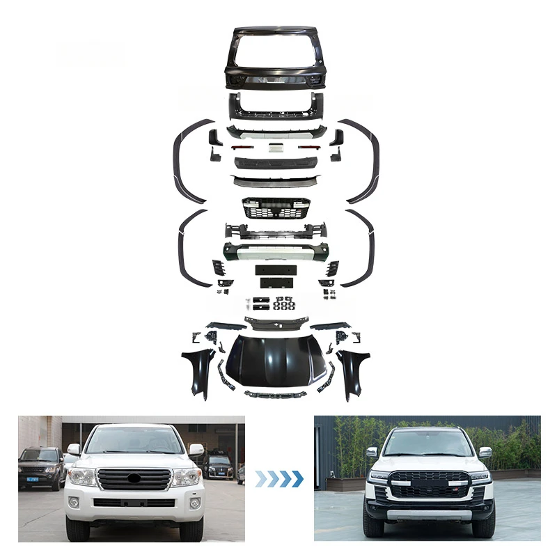 High Quality GBT GR Style Conversion Body Kit Upgrade Parts For LC200 2008-2015 Upgrade To LC300 Bumper Exterior Accessories