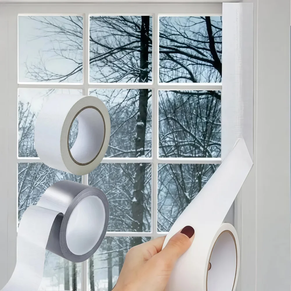 

1 шт., 20 м x 5 см, ветрозащитная уплотнительная лента для окон, самоклеящаяся уплотнительная лента для швов, прочная пылезащитная водонепроницаемая лента, дверная уплотнительная лента